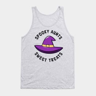 Halloween Witch Hat Spooky Aunts Sweet Treats Tank Top